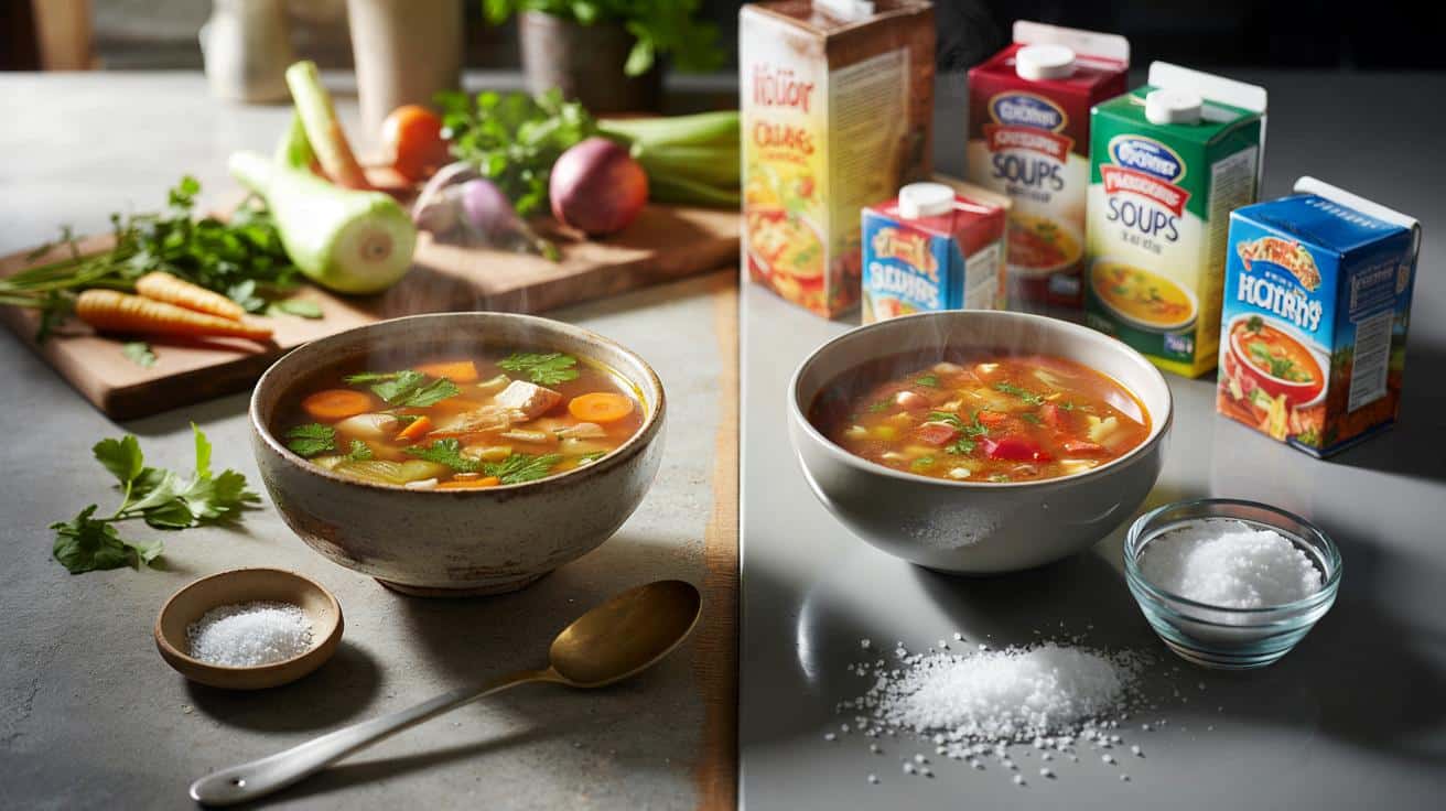 Dlaczego niektóre gotowe zupy z supermarketu mogą zawierać zaskakująco dużo sodu