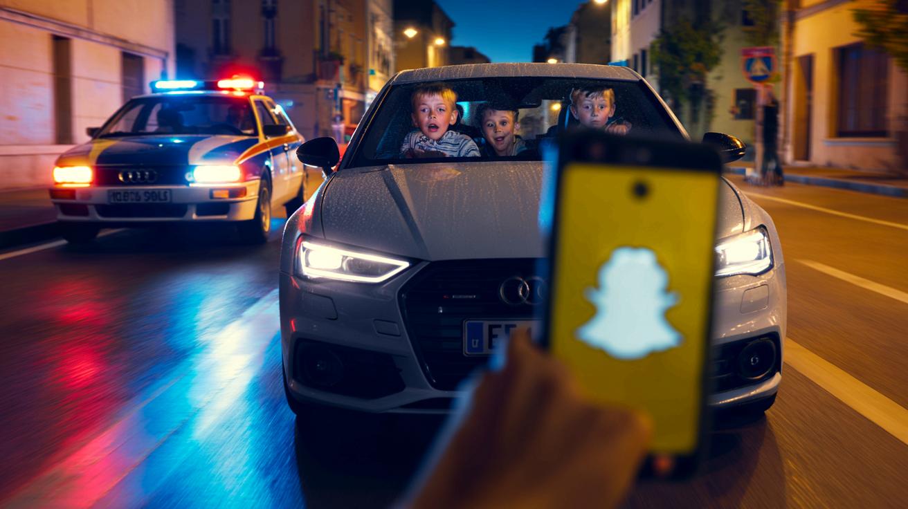 12-latek za kierownicą Audi ucieka przed strażą miejską. Nagrywał wszystko na Snapchat