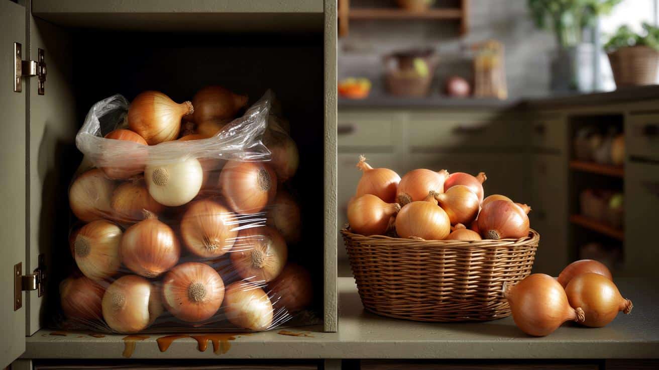 Ten błąd podczas przechowywania cebuli sprawia, że psuje się znacznie szybciej