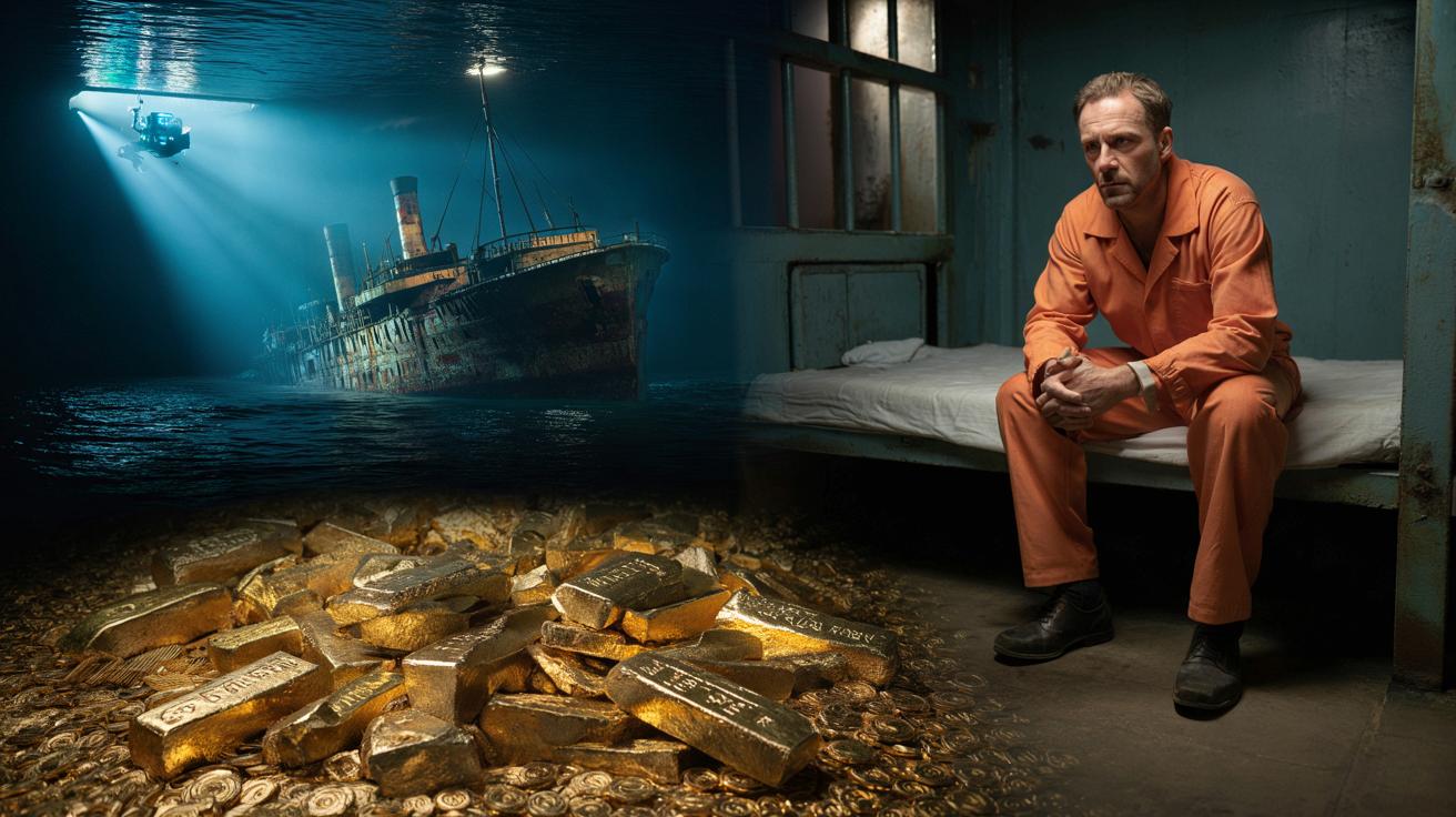 Znalazł 13 ton złota na dnie oceanu i wybrał więzienie, by nie zdradzić miejsca ukrycia skarbu