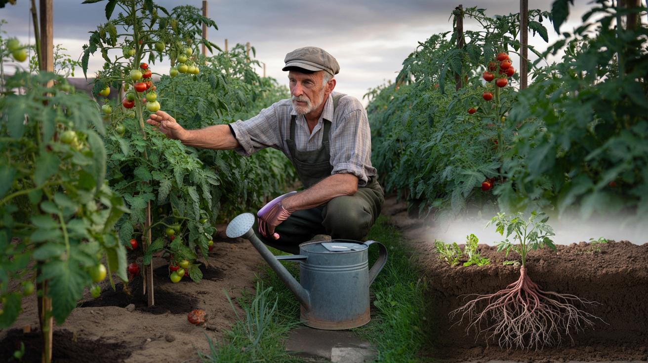 Ogrodnik który prowadzi działkę od 40 lat zdradza dlaczego nigdy nie podlewa pomidorów wieczorem i co się naprawdę dzieje z korzeniami w nocy