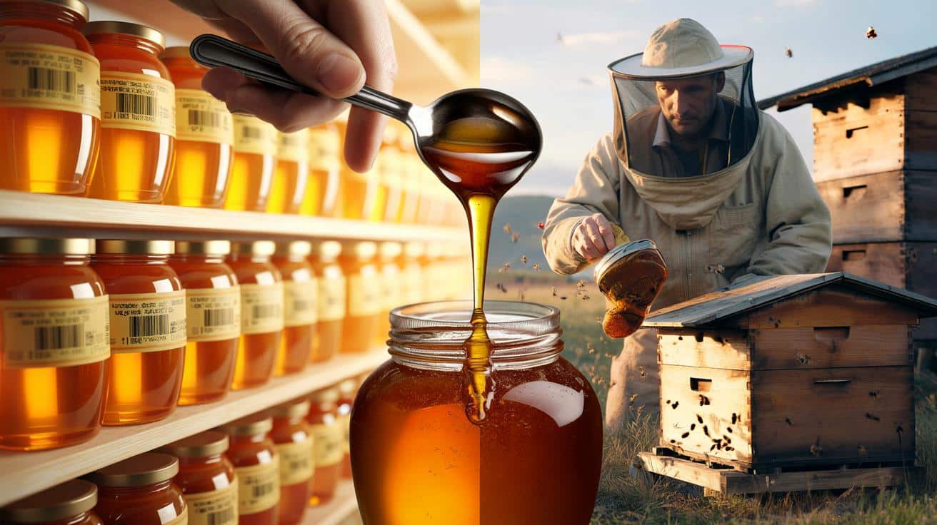 Pszczelarz tłumaczy dlaczego miód który kupujesz w supermarkecie to najczęściej podróbka i jak w 30 sekund sprawdzić czy to co masz w słoiku jest prawdziwe