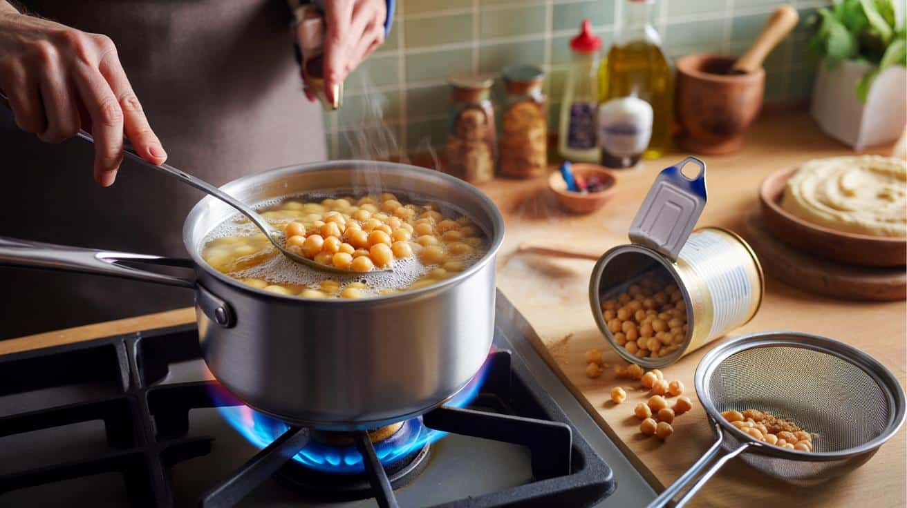 Sposób na to żeby ciecierzyca z puszki smakowała jak gotowana od zera który stosują szefowie kuchni bliskowschodniej kuchni i który wymaga jednej czynności po otwarciu puszki przed dodaniem do potrawy