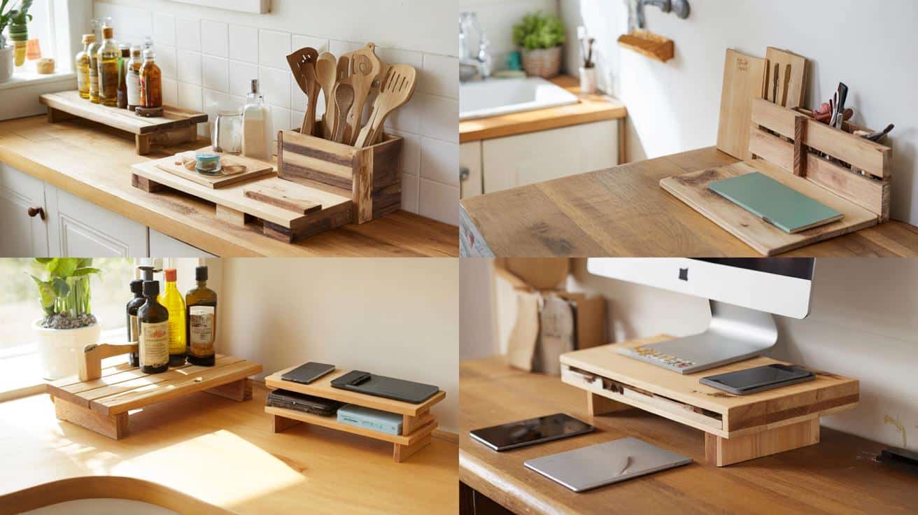 14 prostych patentów z odzyskanego drewna, które ogarną każdy blat