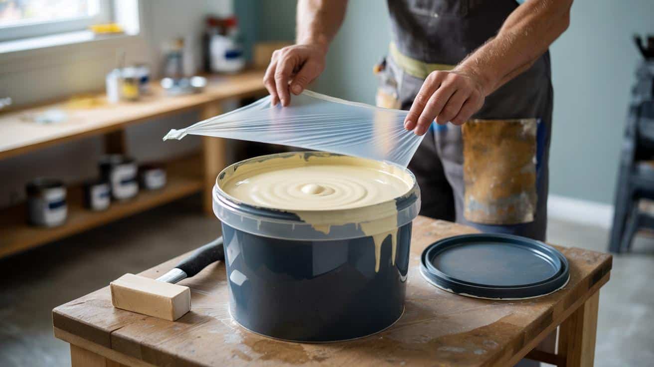 Sposób na to żeby farba do ścian kupiona 2 lata temu nadal nadawała się do użycia bez rozwarstwiania który stosują malarze i który wymaga jednej czynności przed otwarciem wieczka a nie po wymieszaniu