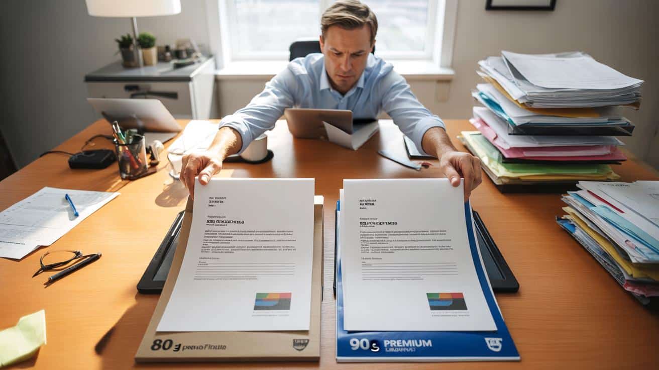 Były pracownik polskiej firmy produkującej papier wyjaśnia dlaczego wydruk zrobiony na papierze 80 gramowym i 90 gramowym wygląda identycznie mimo że ten drugi kosztuje 30 procent więcej i kiedy różnica jest rzeczywiście widoczna