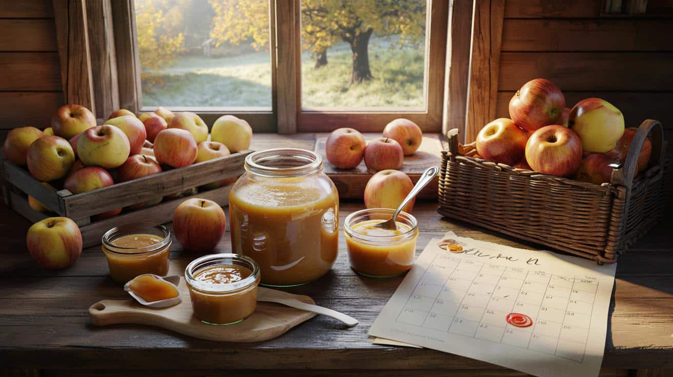 Sposób na to żeby mus jabłkowy na zimę był naturalnie słodki bez cukru który stosują przetwórnie ekologiczne i który polega na wyborze odmiany jabłek dojrzewających w konkretnym miesiącu a nie na technice gotowania