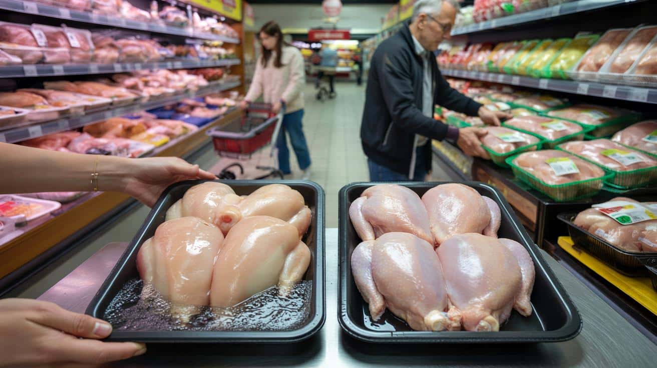Były pracownik polskiego instytutu żywności wyjaśnia dlaczego mięso z polskich kurczaków sprzedawane w markecie zawiera więcej wody niż mięso z kurczaków ekologicznych i jak to rozpoznać przy zakupie bez laboratorium