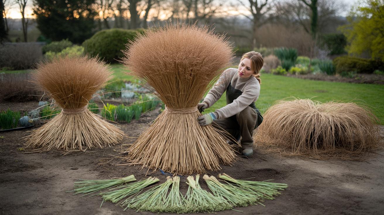 Sposób na to żeby ogrodowe trawy ozdobne nie wywracały się na boki i zachowały kępiasty kształt przez 10 lat który stosują ogrodnicy i który polega na cięciu wykonywanym w konkretnym tygodniu marca a nie w listopadzie