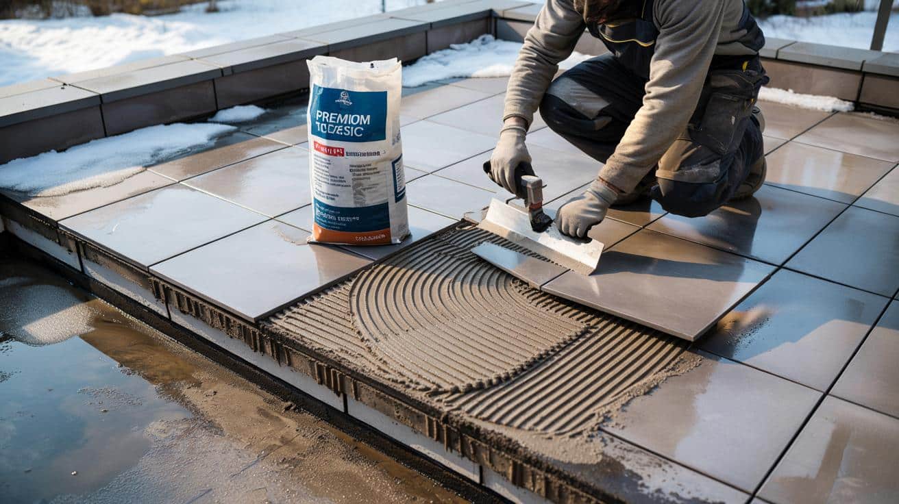 Sposób na to żeby balkon z płytkami ceramicznymi nie pękał przez mrozy który stosują firmy budowlane i który polega na rodzaju kleju stosowanego przy układaniu a nie na grubości płytki czy podkładzie