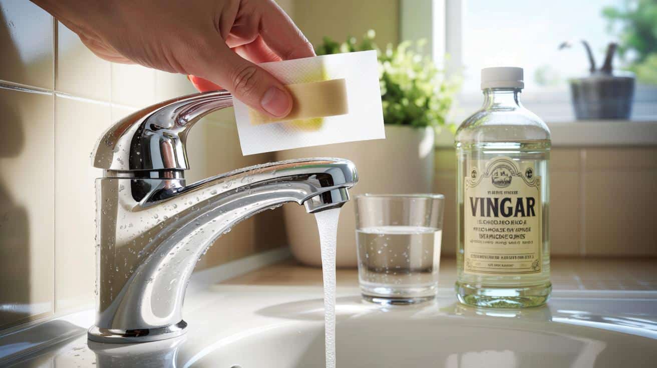 Ten prosty trik z octem pomaga usunąć osad z kranu w kilka minut