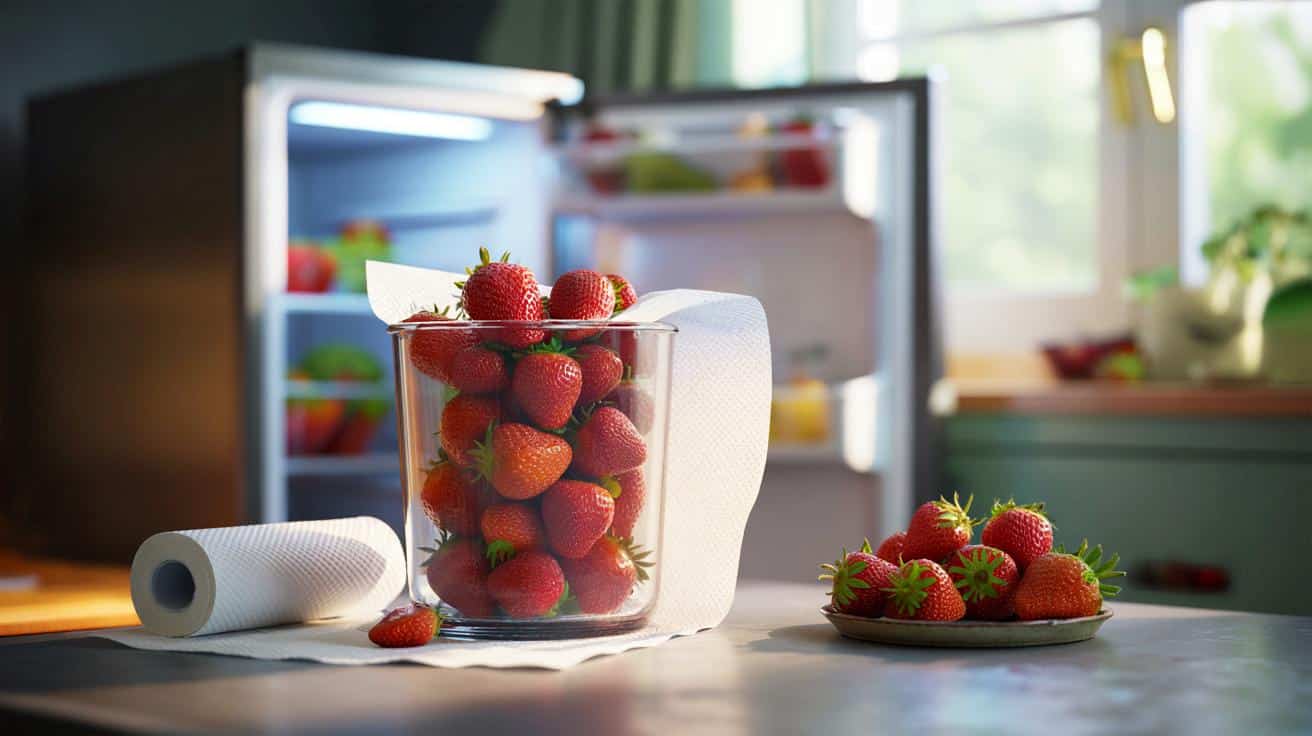 Ten trik z ręcznikiem papierowym pomaga utrzymać świeżość truskawek