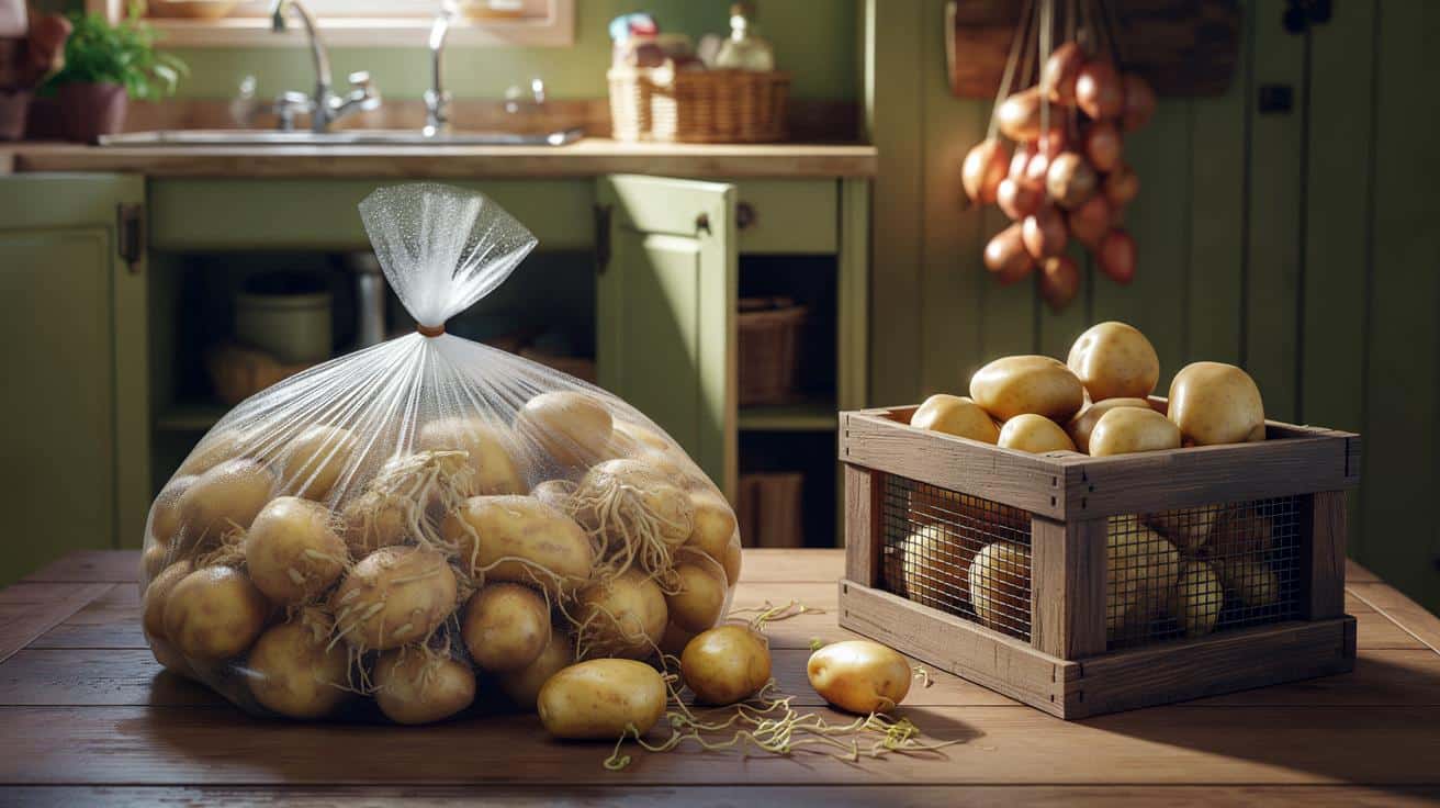Ten drobny błąd przy przechowywaniu ziemniaków powoduje ich szybsze kiełkowanie