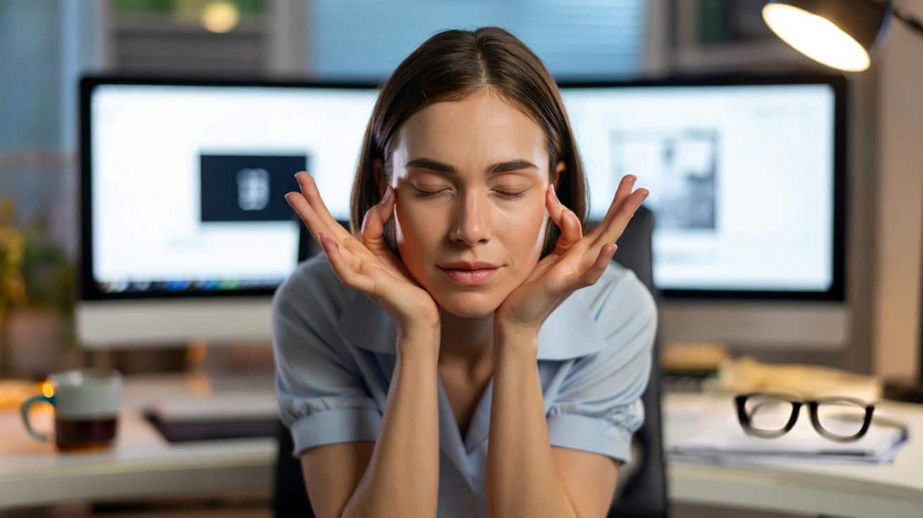 Jeśli twoje oczy pieką po całym dniu przy komputerze, spróbuj tej prostej metody relaksacji