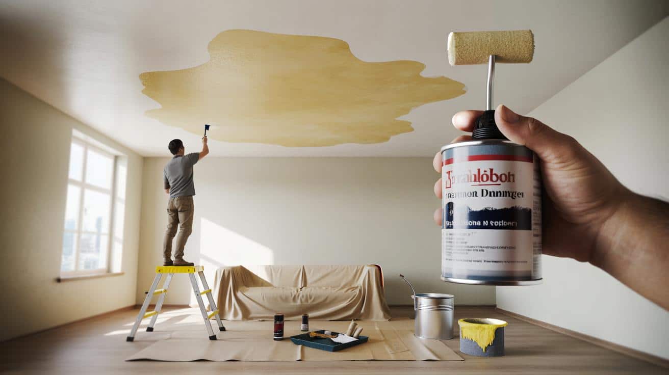 Jak usunąć zacieki z sufitu po przecieku bez malowania całego pokoju