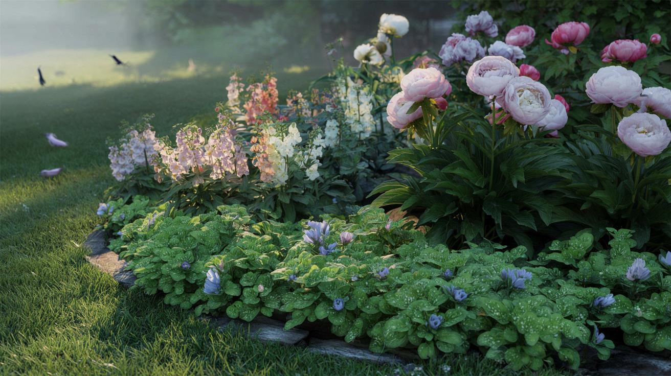 Sposób na to żeby ogrodowe rabaty bylinowe wyglądały bujnie już w maju który stosują projektanci ogrodów i który polega na połączeniu 5 konkretnych gatunków roślin o różnych terminach kwitnienia na jednej rabacie