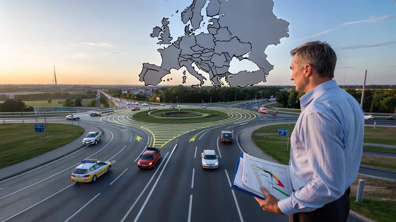 Były pracownik polskiego instytutu transportu wyjaśnia dlaczego rondo turbinowe jest bezpieczniejsze od zwykłego ronda i dlaczego Polska buduje ich tak mało mimo że kraje zachodnie przeszły na ten standard 15 lat temu