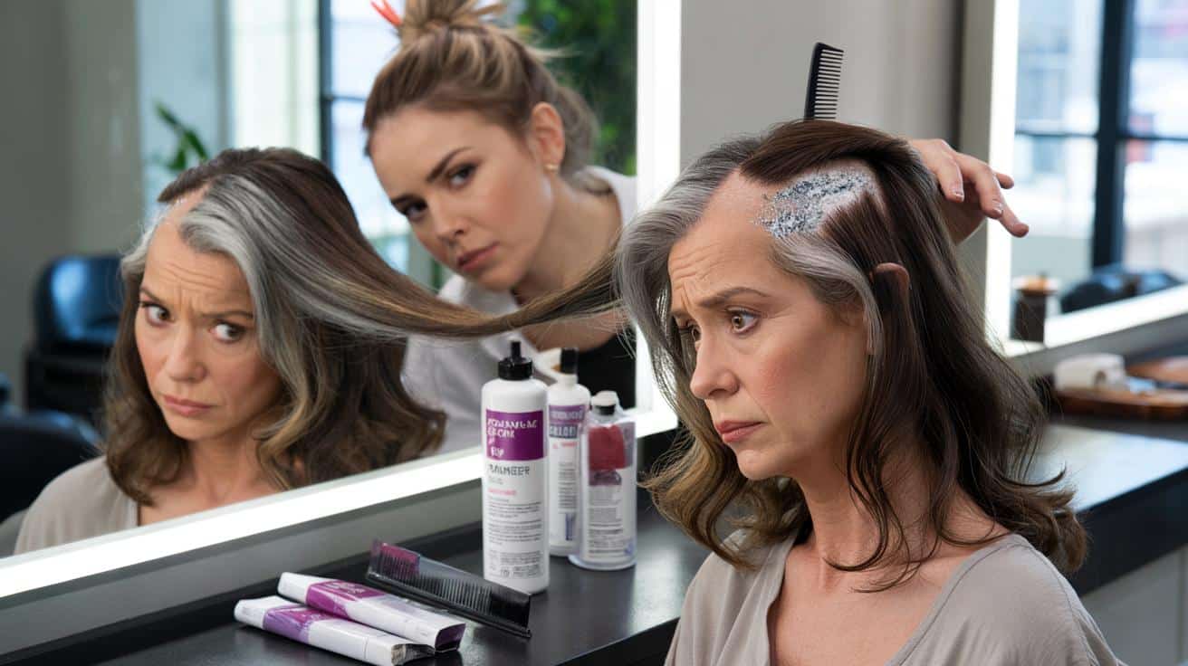 Fryzjer wyjaśnia : dlaczego twoje włosy farbowane siwieja szybciej i błąd przy domowym kolorowaniu który to przyspiesza