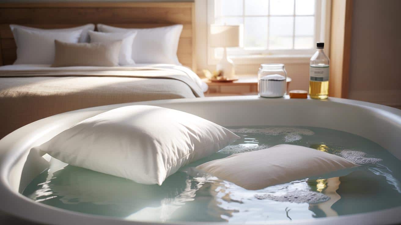 Ten domowy sposób na wybielenie żółtych poduszek bez proszku i bez gotowania działa przez noc bez wysiłku