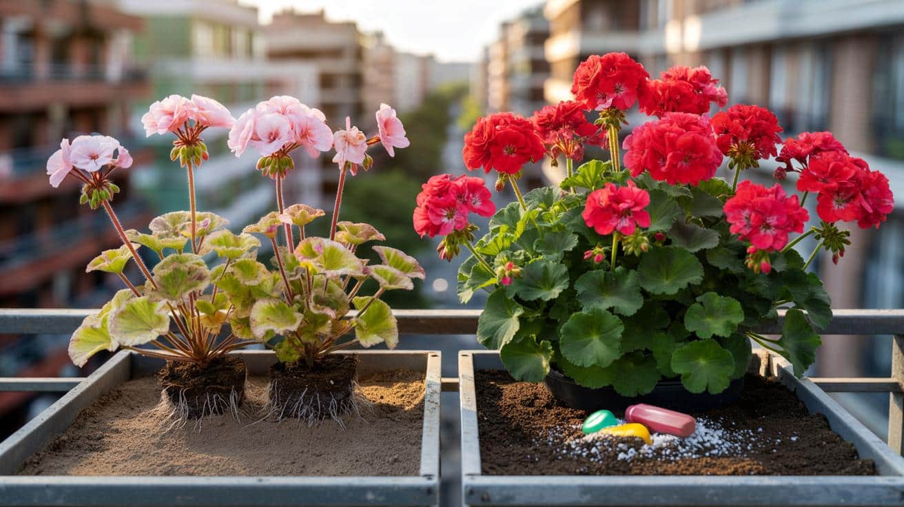 Dlaczego pelargonie na balkonie tracą intensywny kolor i jaki składnik w doniczce decyduje o ich soczystej czerwieni