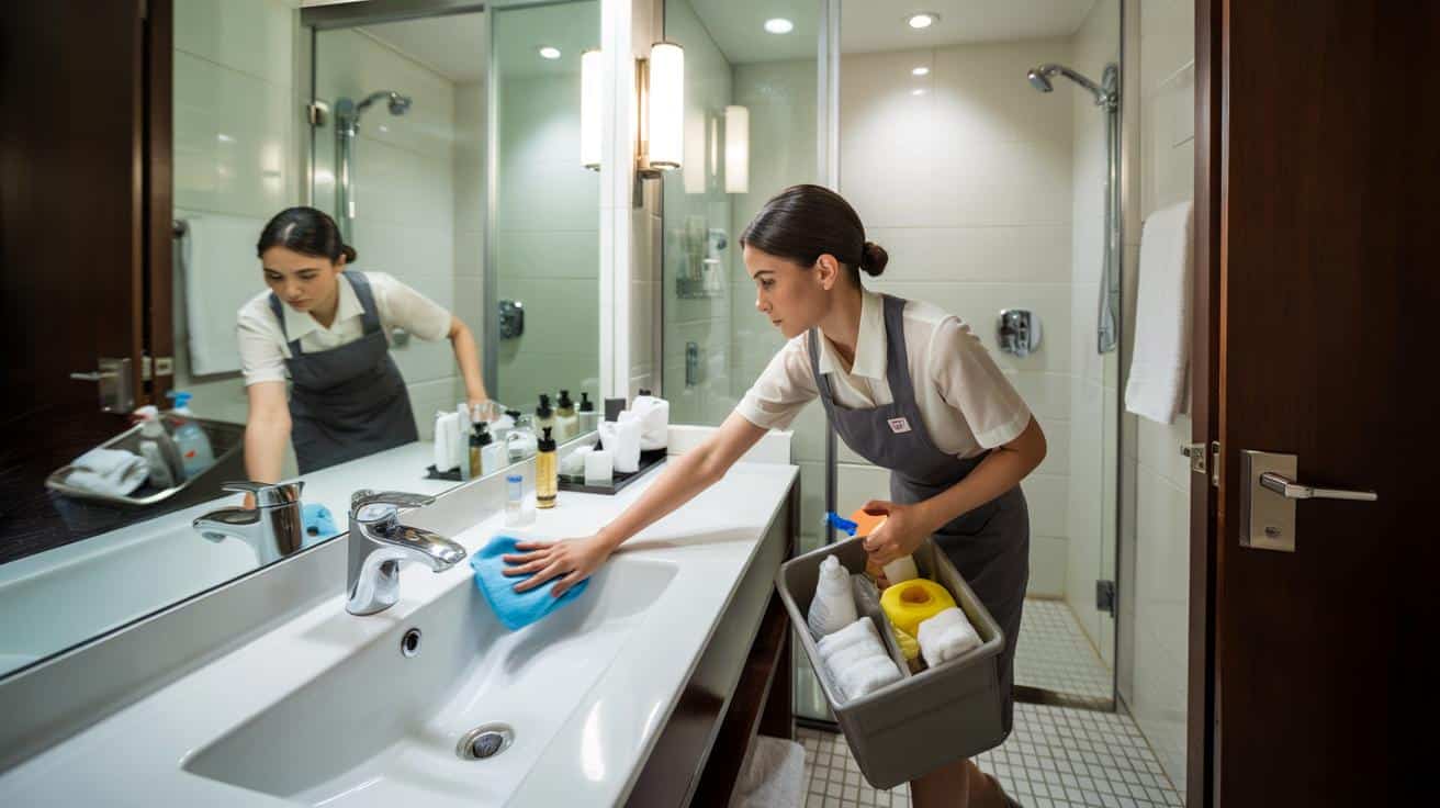 Ta technika sprzątania łazienki w 8 minut stosowana przez profesjonalnych sprzątaczy hotelowych zmienia wszystko