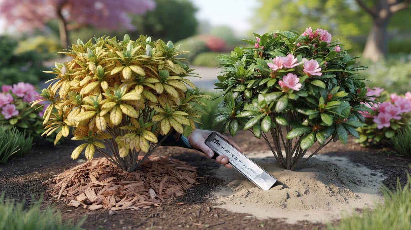 Dlaczego twoje azalie w ogrodzie mają żółte liście i błąd w pH gleby który powoduje ten problem każdej wiosny