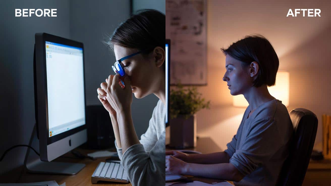 Dlaczego twoje oczy bolą wieczorem mimo okularów do komputera i ustawienie monitora które to natychmiast zmienia