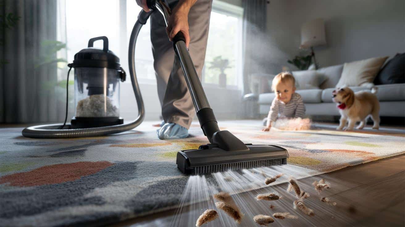 Ta technika odkurzania dywanu stosowana przez profesjonalne firmy sprzątające usuwa roztocza których nie widać