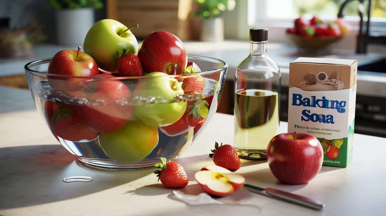 Myjesz owoce wodą z octem? Nie usuwa wszystkich pestycydów