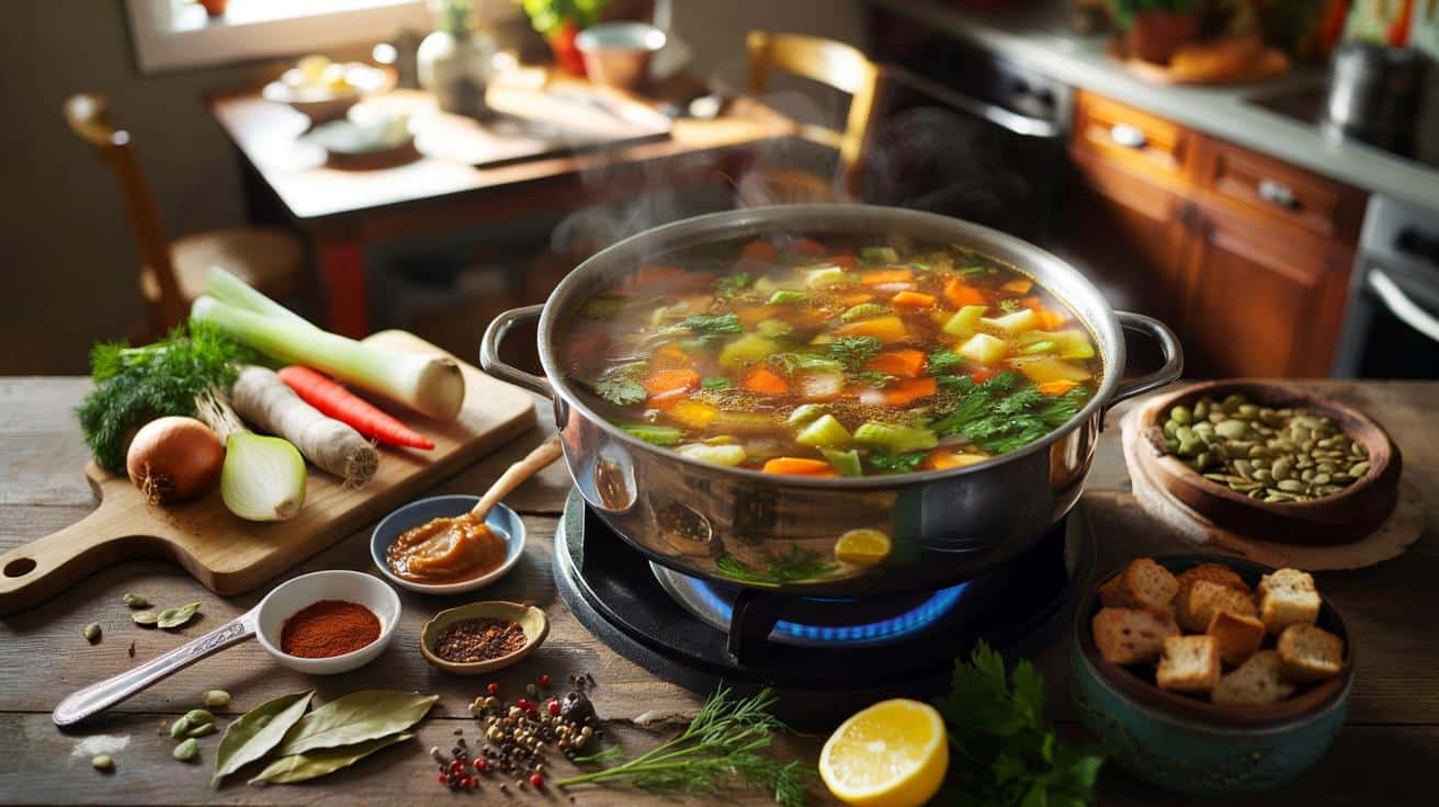 Jak dodać więcej smaku do zwykłej zupy warzywnej bez używania kostek rosołowych