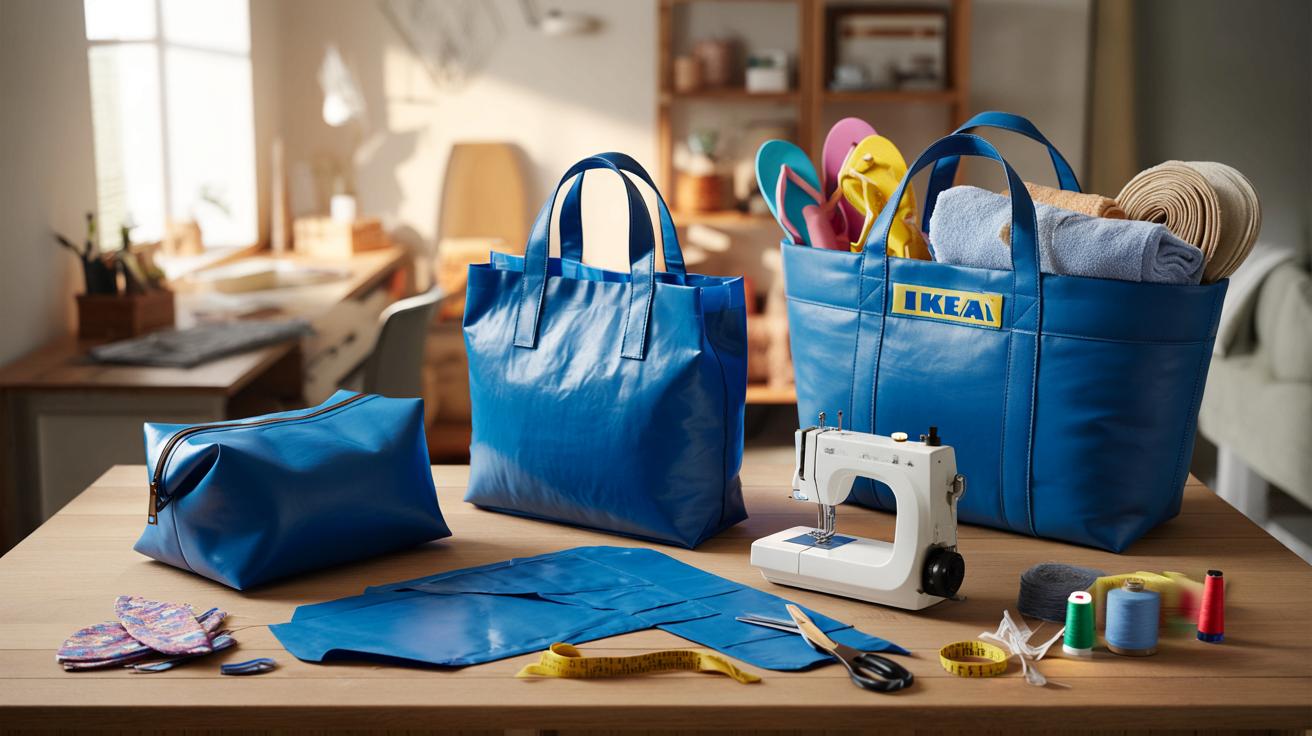 3 genialne patenty na przeróbkę niebieskiej torby IKEA w stylu DIY