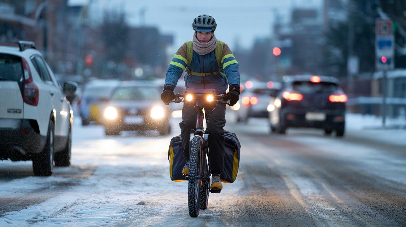 5 zasad dla rowerzystów: jak jeździć bezpiecznie po śniegu i lodzie