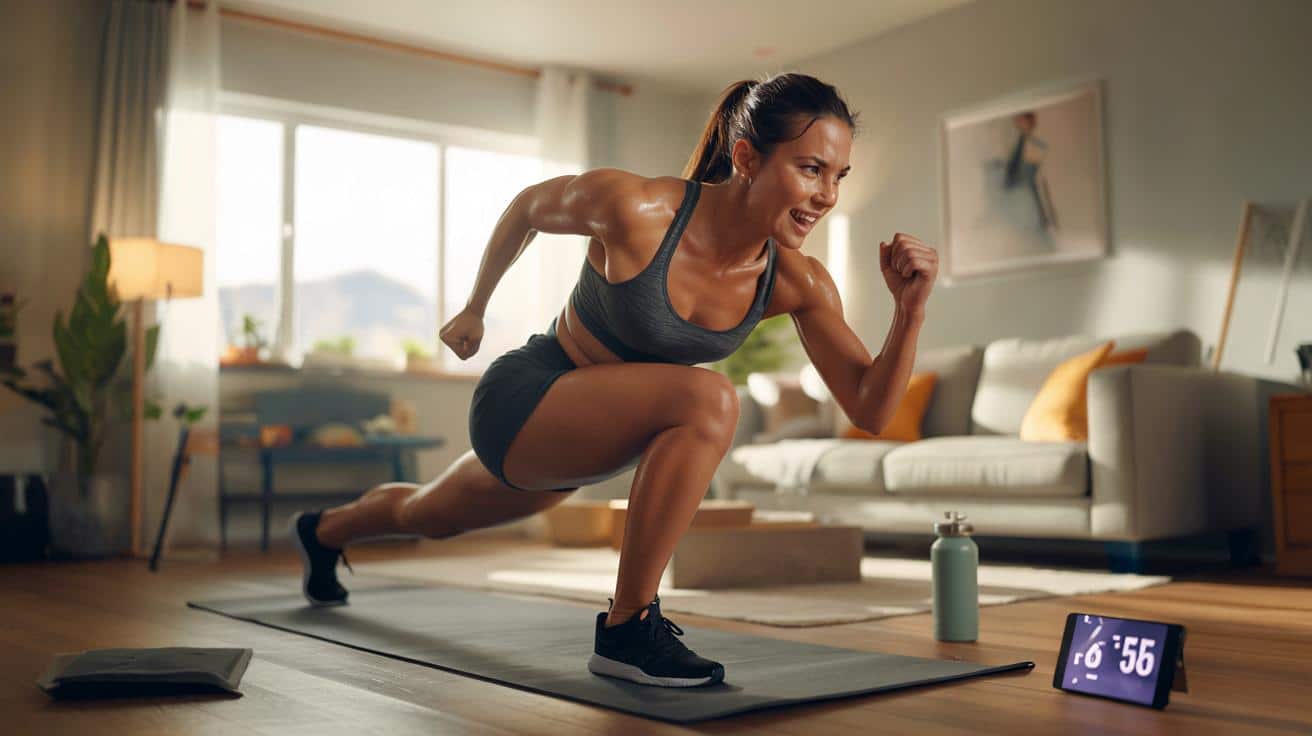6-minutowy cardio challenge w domu: szybki trening bez sprzętu