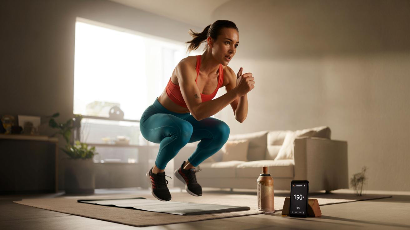 6‑minutowy cardio challenge w domu: szybki trening na spalanie i lepszą kondycję