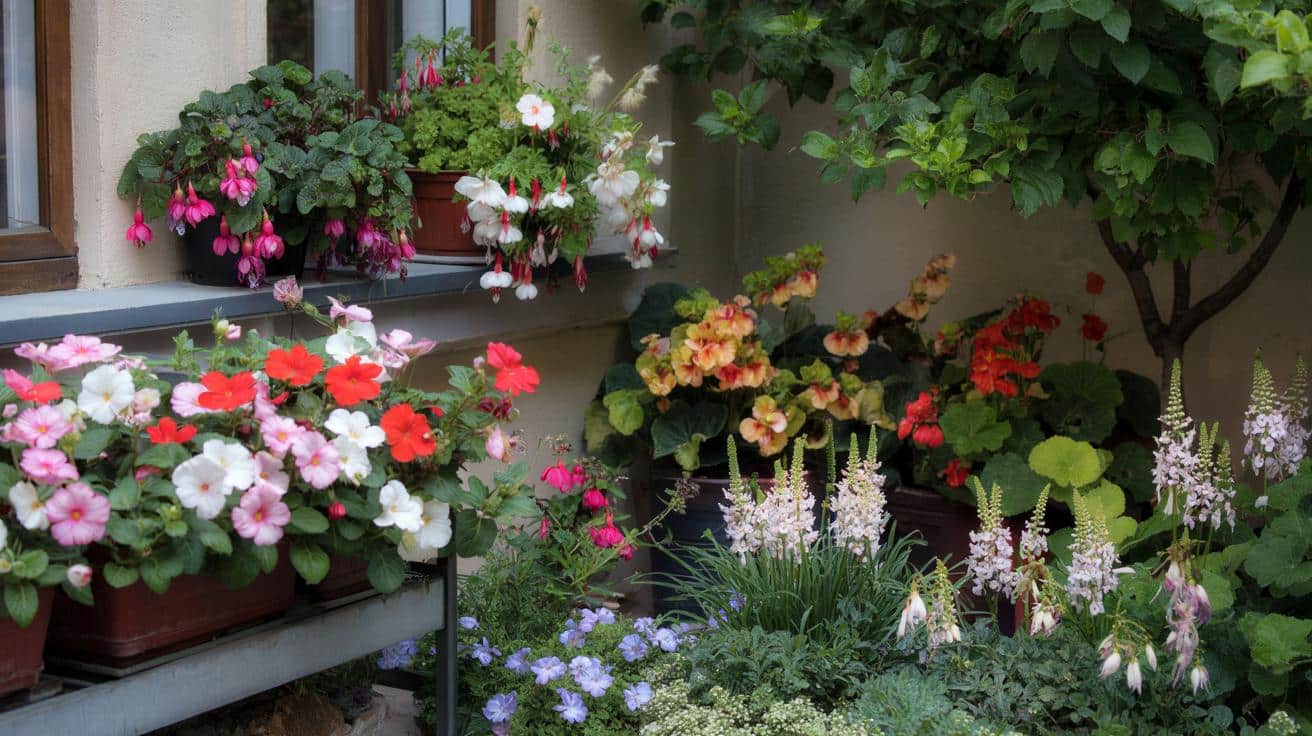 7 kwitnących cały sezon roślin na zacieniony balkon i ciemny ogród