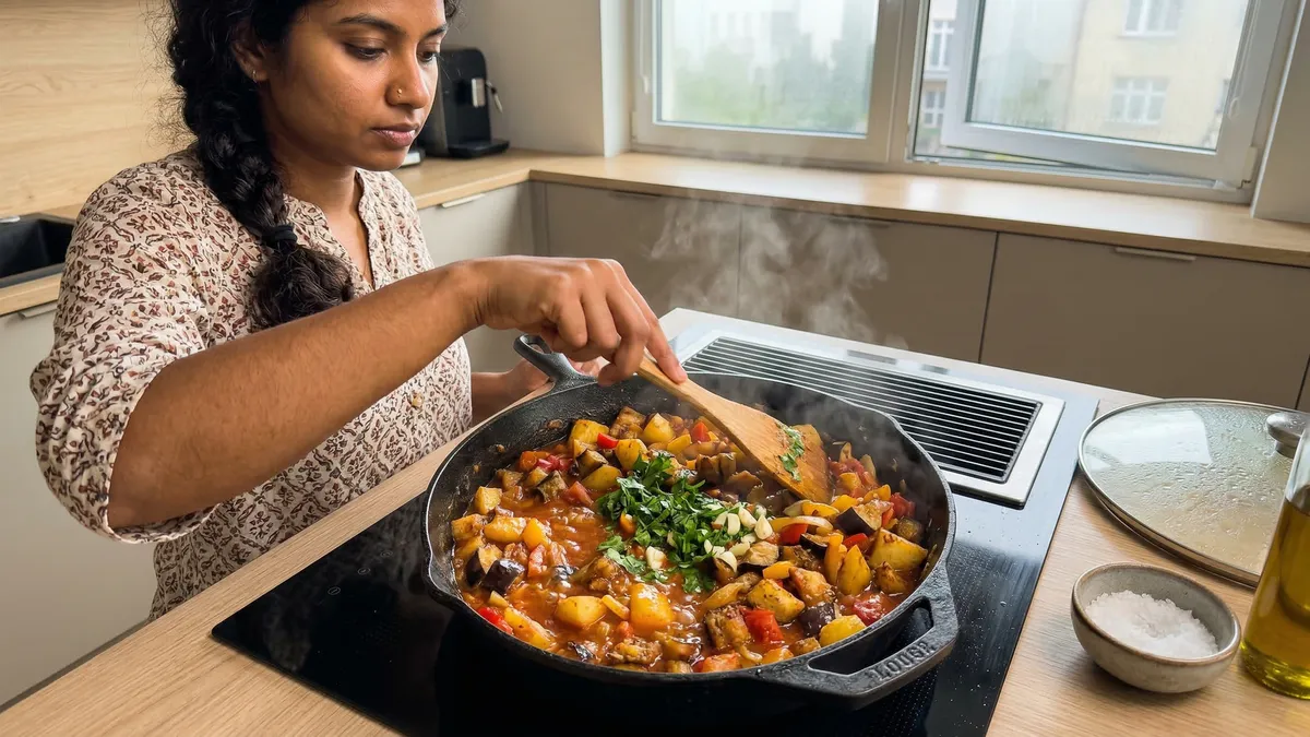Ajapsandali z patelni: warzywne ragù z bakłażanem, które nie wychodzi rozgotowane
