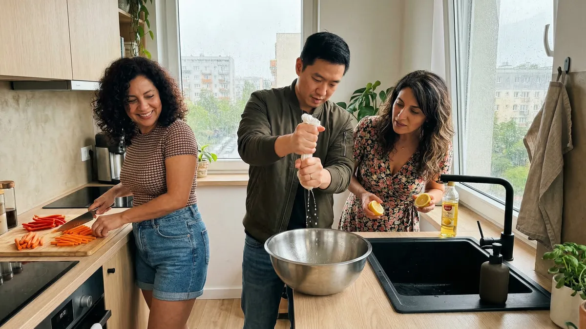 Chrupiąca sałatka z daikonu z marchewką i cytrynowym dressingiem w 15 minut