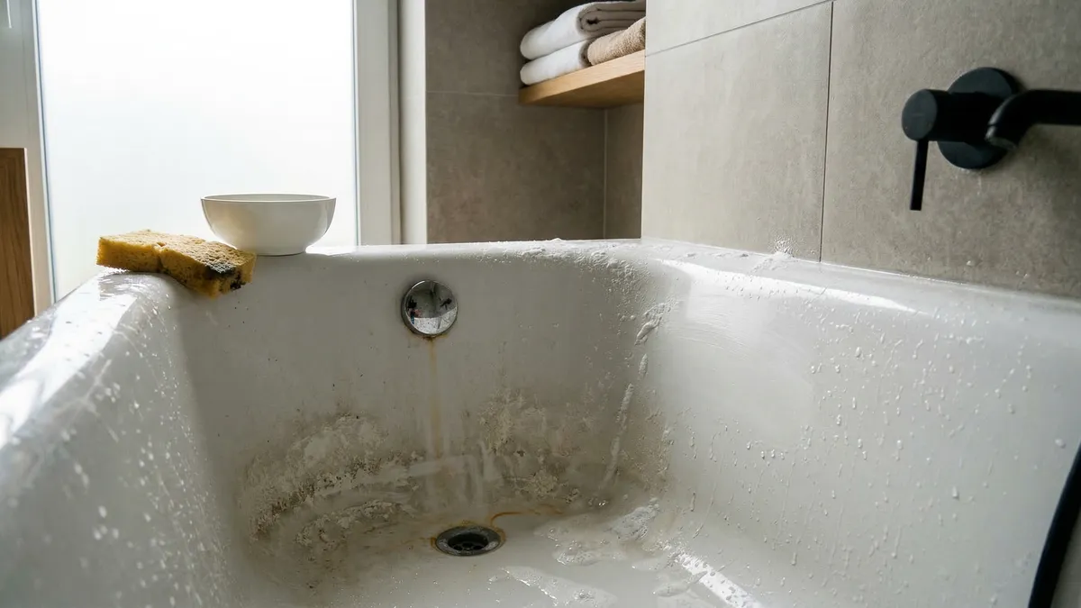 Czyszczenie wanny octem krok po kroku: usuń kamień i zacieki bez szorowania
