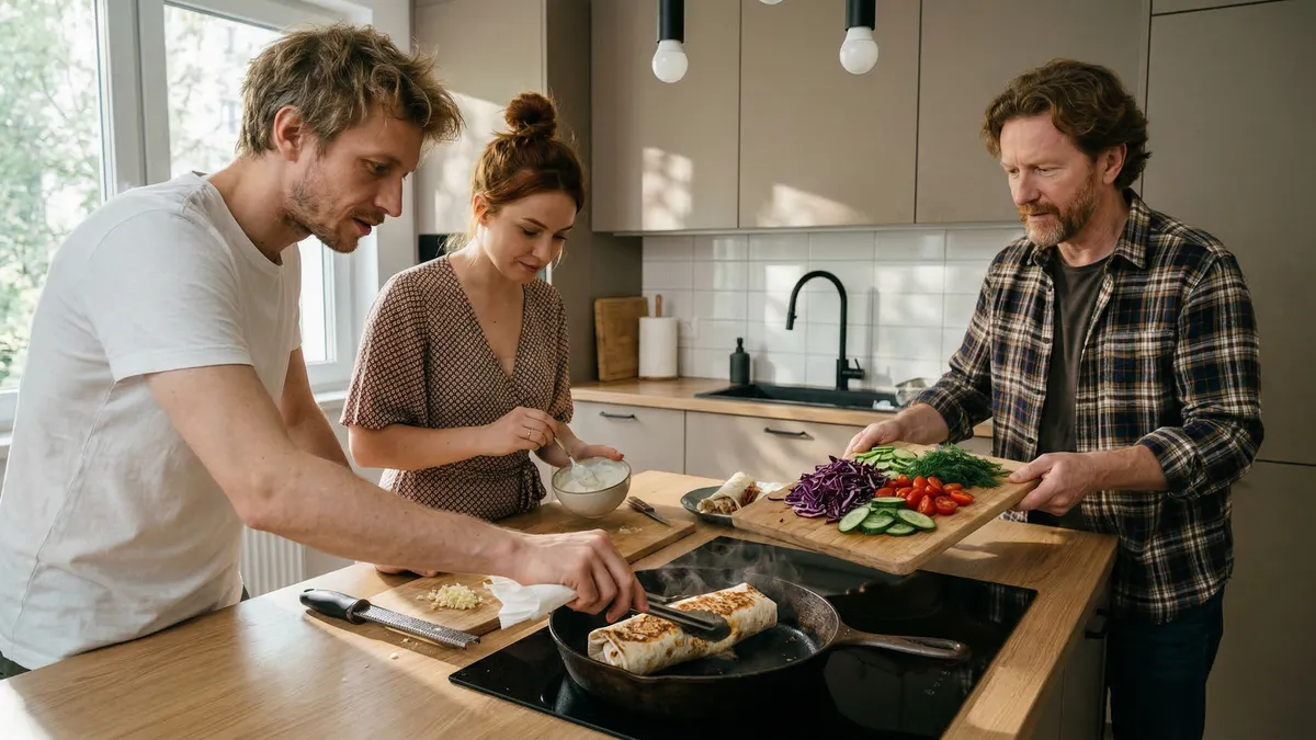 Domowa shawarma z kurczakiem w lawaszu: przepis, który smakuje jak z budki