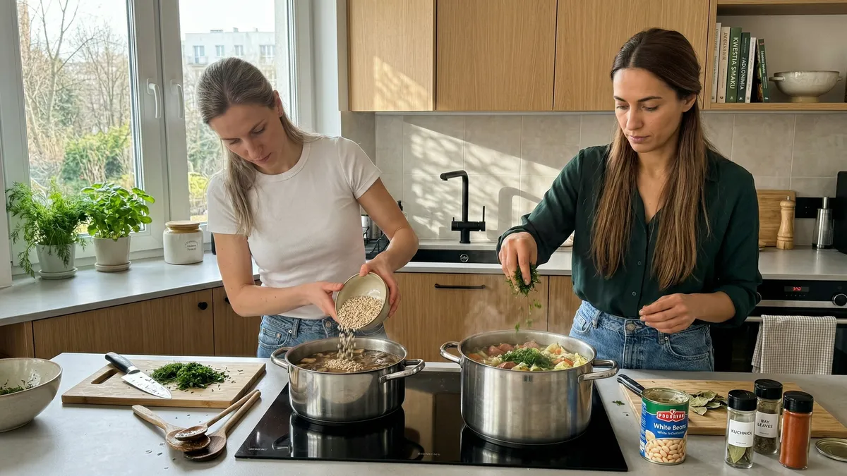 Dwie postne zupy na zimę i przedwiośnie: kwaśny kapuśniak i grzybowa z pęczakiem, które karmią na kilka dni
