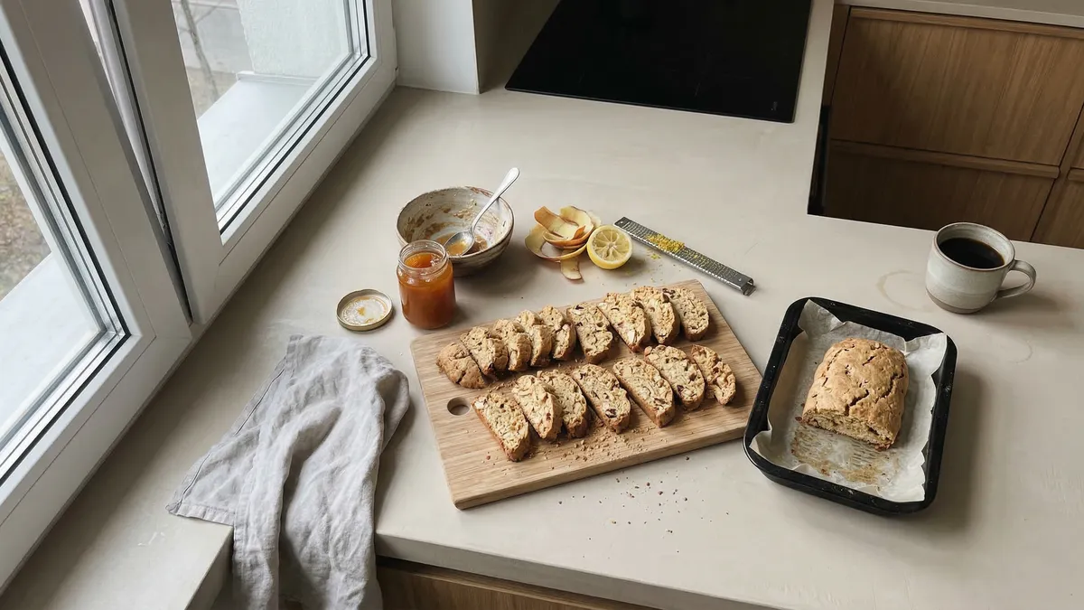 Jabłkowe biscotti z cynamonem i cytryną – prosty przepis na ciastka do kawy