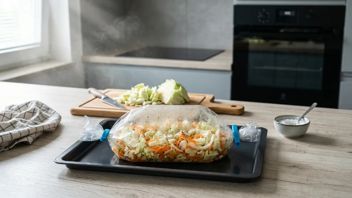 Kapusta z warzywami pieczona w rękawie – szybki obiad bez zmywania w 40 minut