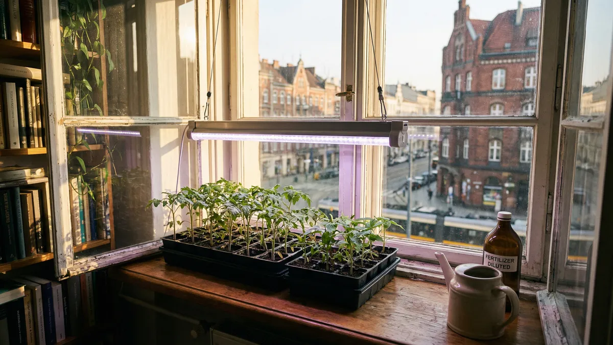 Krępa rozsada pomidora i papryki: kiedy zacząć dokarmianie i jak nie spalić korzeni