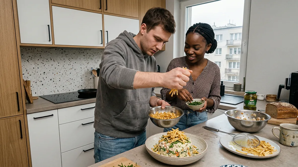 Murawiejnik: sałatka z kurczakiem pod chrupiącą słomką, która znika pierwsza