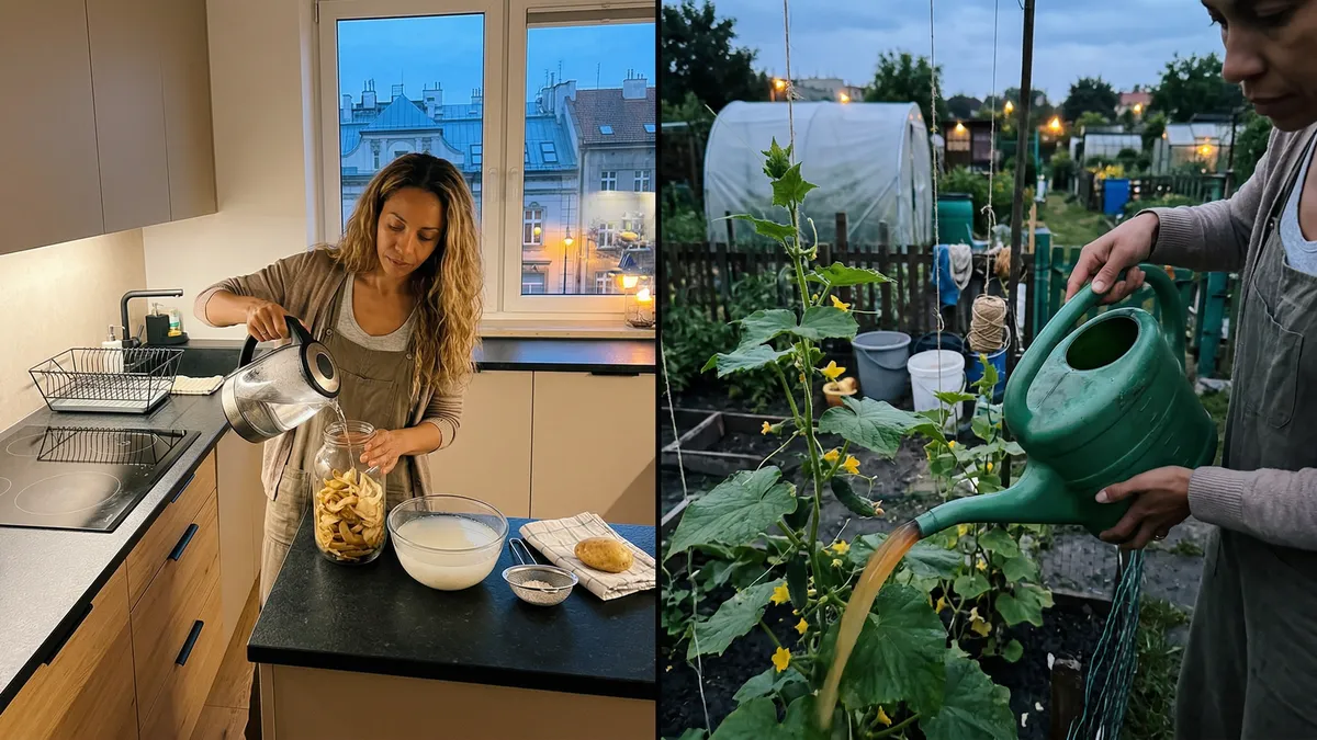 Ogórki kwitną, ale nie zawiązują? Domowy trik z obierek ziemniaka i wody po ryżu