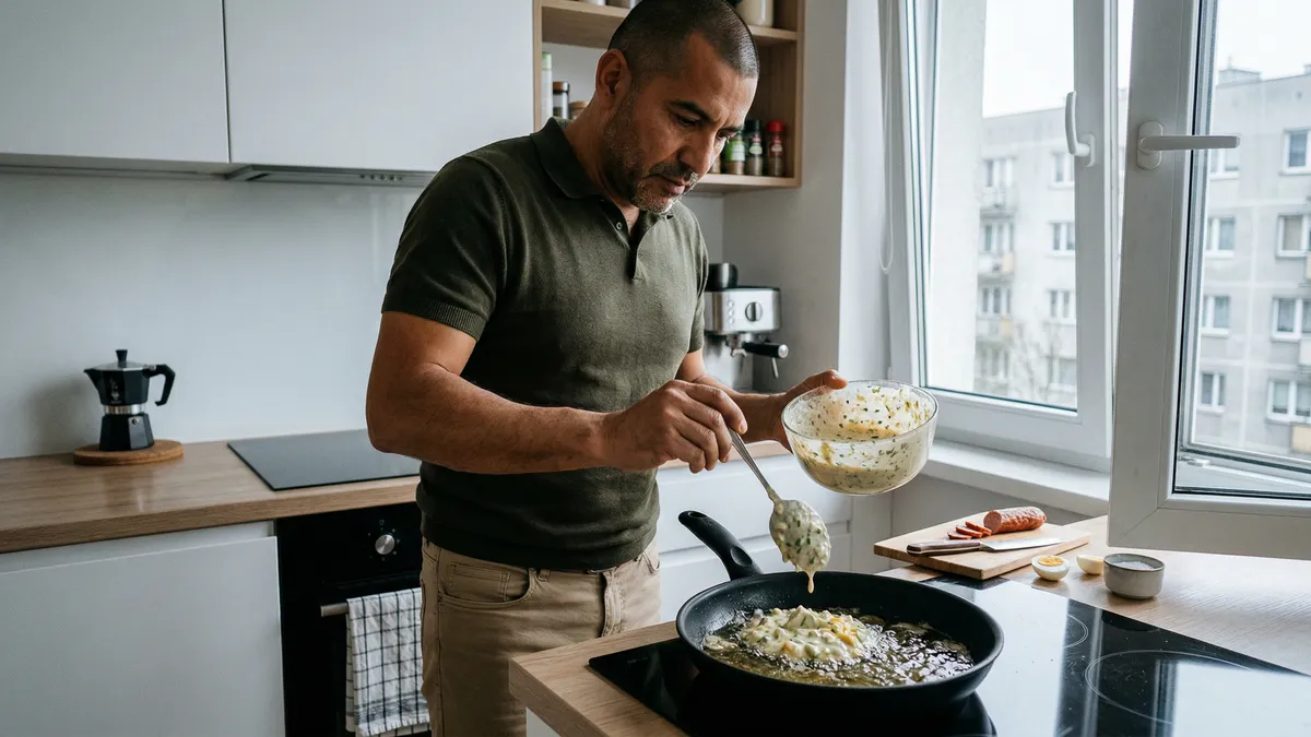 Pierożki na kefirze bez drożdży: puszyste smażone łyżką w 15 minut