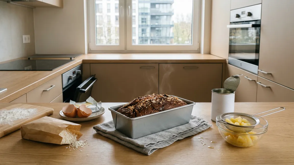 Placek kokosowy z ananasem z puszki – prosty przepis na wilgotne ciasto