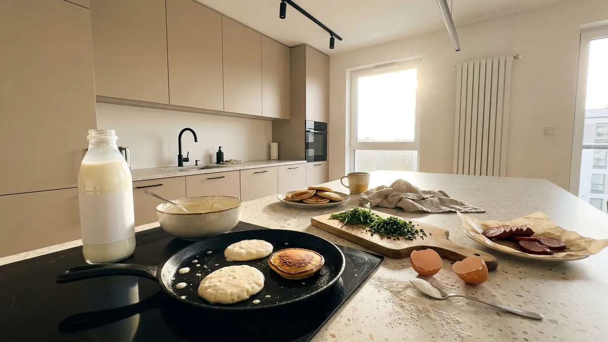 Placki na kefirze w 5 minut: puszyste placuszki ze szczypiorkiem i ziołami