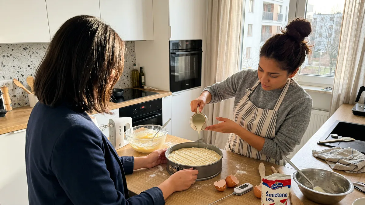 Puszyste ciasto ze śmietaną w 5 minut mieszania, z efektem jak z cukierni
