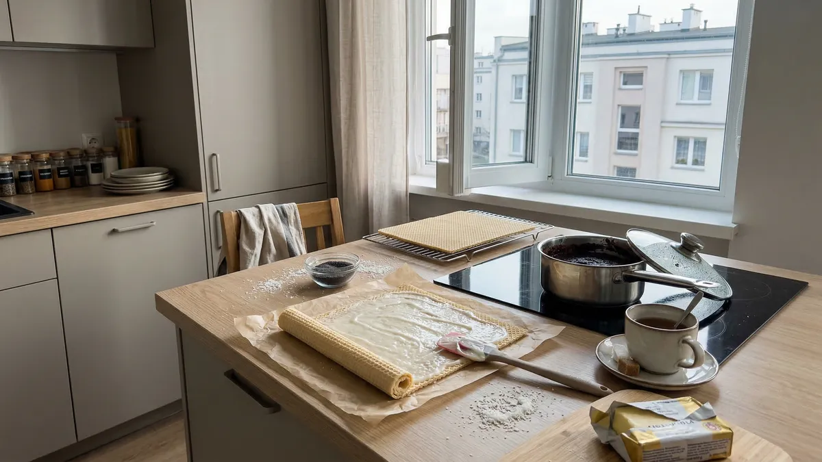 Rolada z wafli bez pieczenia na Dzień Kobiet: makowo-kokosowy hit w 15 minut